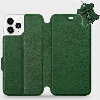 Pouzdro na mobilní telefon Flipové kožené pouzdro Mobiwear na mobil Apple iPhone 11 Pro - Zelené - kožené - L_GRS Green Leather (Luxusní flipový kryt, obal, pouzdro Mobiwear na mobilní telefon Apple iPhone 11 Pro - Zelené - kožené - L_GRS Green Leather)