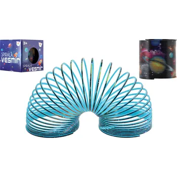 Jojo Teddies Spirála/pružina vesmír plast průměr 6,5cm 2 barvy v krabičce 7x7x7cm