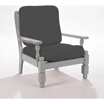 Napínací potah Blancheporte Pružný jednobarevný potah na rustikální křeslo šedá opěrka + sedák