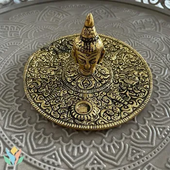 Čajovna Stojan na vykuřovadla - Buddha Design: zlatá 3 designy: zlatý, stříbrný, s kamínky