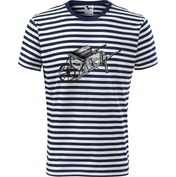 Pánské oblečení Trakař kreslený - Triko na vodu - XL ( Prouhovaná )