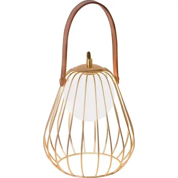 Lampička Viokef Stolní lampa Levik se zlatou klecí zlatá, černá, bílá 1 x 40 W - Doprava zdarma