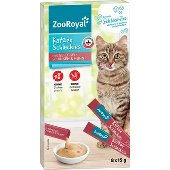 Pamlsek pro kočku ZooRoyal pamlsky pro kočky s kuřecím masem a šunkou, 8 × 15 g
