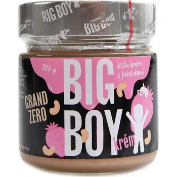 Cukrovinka BigBoy Grand zero jahoda - kešu krém s jahodami bez cukru 220g