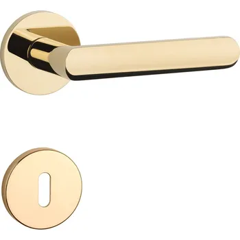 Dveřní kování AT - FRAGOLA - R 7S rozety BB, klika/klika OLV PVD - Mosaz leštěná lakovaná PVD