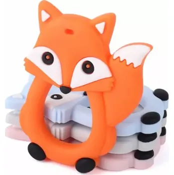 Silikonové kousátko - LIŠKA - ORANŽOVÉ (Značka: KEEP GROW)