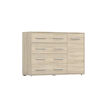 Komoda IDZ Komoda FRIDA 02 1D4S, 135 cm Dub Sonoma