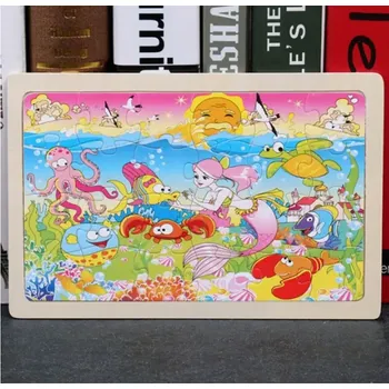 Puzzle Dřevěné puzzle pro nejmenší (L-24ks) - RYBIČKY 1 (Značka: DATGO)