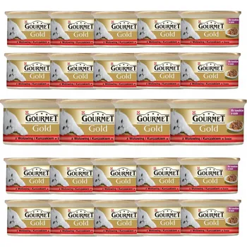 Krmivo pro kočku Mokré krmivo pro kočky s hovězím a kuřecím masem v omáčce GOURMET GOLD 24x85g