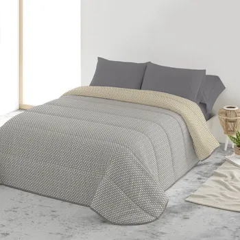 přikrývka Blancheporte Přikrývka z mikrovlákna s grafickým vzorem 200 g/m2 šedá/žlutá 200x200 cm