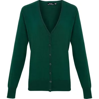 Dámský svetr Premier Workwear Dámský pletený svetr s výstřihem do véčka Barva: Zelená lahvová, Velikost: XS PW697