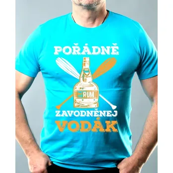 Pánská móda Pořádně zavodněný vodák. Bílý a oranžový tisk - Pánské tričko Basic - Nejoblíbenější - L