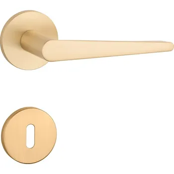 Dveřní kování AT - ARNICA - R 7S rozety BB, klika/klika OLS - Mosaz broušená