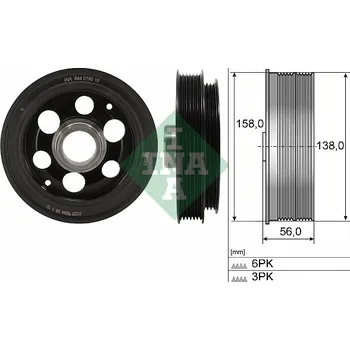 Řemenice, klikový hřídel INA 544 0180 10