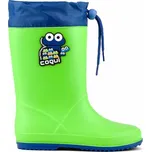 Dětské holínky Coqui RAINY COLLAR 25 Světle zelená, Mix, Modrá