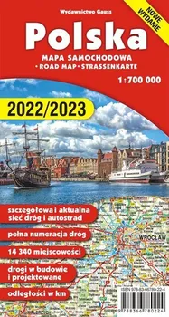 Mapa Polska 2022/2023 1:700 000 - Wydawnictwo Gauss [PL/EN/DE] (2022)