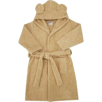 teploměr do vody pro miminko EKO Župan bavlněný s kapucí a oušky Beige vel. S 104-110