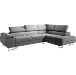 Rozkládací rohová sedací souprava 155 NOAH Pravá Tmavě šedá