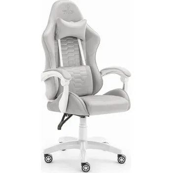 Herní židle Herní židle HC-1000 Šedo-bílá látka