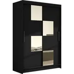 Velká šatní skříň MIAMI III černá šířka 120 cm