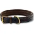 Obojek pro psa PafDog India kožený obojek pro psy hnědý 39-47 cm/35 mm