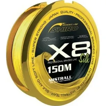 Mistrall šňůra Shiro Silk Braided Line X8 – Fluo 150m průměr: 0,13 mm