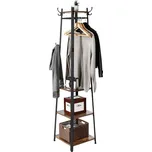 Paradox Volně stojící věšák COAT / Černý mat - tmavé dřevo