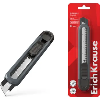 Pracovní nůž Nůž odlamovací 18 mm ErichKrause Butterfly Classic plast-kovové vedení, šedý