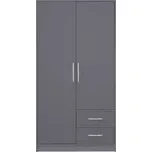 Šatní skříň Smart 100 cm Antracit, Antracit/zrcadlo