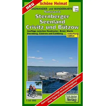 Radwander- und Wanderkarte Naturpark Sternberger Seenland, Crivitz, Bützow und Umgebung - Verlag Dr. Barthel