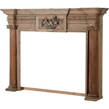 Krbové nářadí Ručně vyřezávaná krbová římsa Piero 215x158cm mahagon