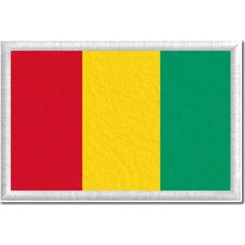 Vlajka Pelisport Guinejská vlajka tištěná nášivka 6 x 4 cm