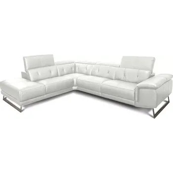 Sedací souprava Kožená sedací souprava SIENA, levá, bílá (macadamia-optic-white)