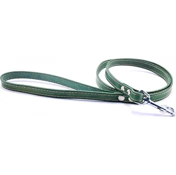 Vodítko pro psa Tamer Kožené vodítko STUBBY | Klasické | zelené Šířka: 14 mm, Délka: 115 cm