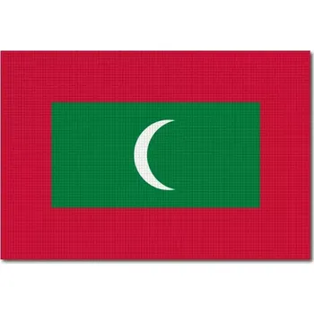 Vlajka Pelisport Maledivská vlajka tištěná 6 x 4 cm