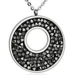 NUBIS® Ocelový náhrdelník s krystaly Crystals from Swarovski®, GREY METALISEÉ - LV5001-GME