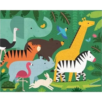 Puzzle Petit Collage Oboustranné puzzle 2v1 džungle