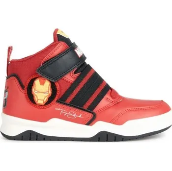 Chlapecká obuv Chlapecké tenisky Geox PERTH BOY 33 Červená, Černá, Bílá, Žlutá