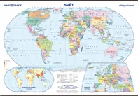 Školní nástěnná mapa světa: Státy a území 1:26 000 000 - Kartografie PRAHA (2023, laminovaná s dřevěnými lištami)