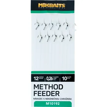 MIKBAITS Method Feeder návazce - Návazce č.12 s nekonečnou zarážkou 10ks