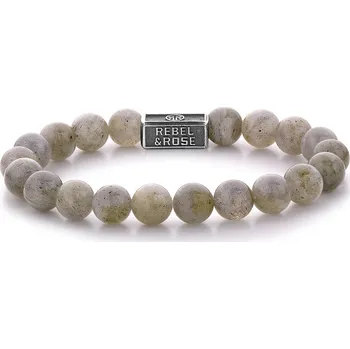 Náramek Rebel & Rose RR-8S005-S-L Mens náramek - Labradorite Shield 925