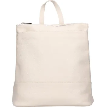 Městský batoh Dámský kožený batoh Italia Duponte - krémová