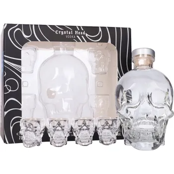 Likér Crystal Head Vodka + 4 sklenice 40 % 0,7 l