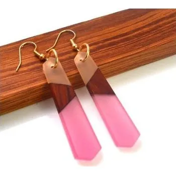 Náušnice Prosperk Náušnice z pryskyřice a dřeva S5071