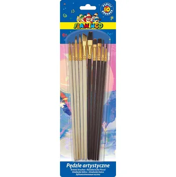Umělecký štětec Štětce, dřevěná rukojeť, UMĚLECKÉ, 10ks/bal.