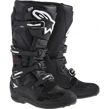 Moto obuv Motokrosové boty / mx obuv ALPINESTARS TECH 7 , 2012025-10 barva černá (motokrosová obuv s certifikací CE podle normy EN 13634:2017)