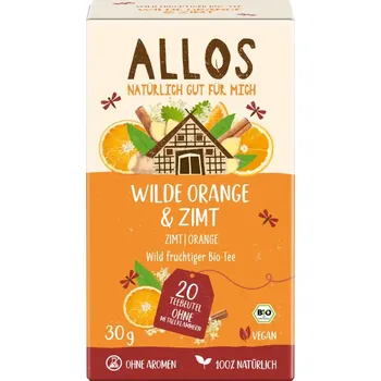 Čaj Allos Bylinný čaj Divoký pomeranč a skořice 20 x 1,5 g bio