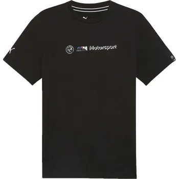 Pánské tričko Pánské triko Puma BMW M MOTORSPORT LOGO TEE+ S Černá, Bílá