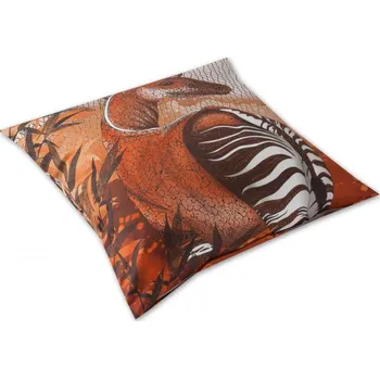 Dekorativní polštářek Saténový dekorační polštářek 40x40 GEON Africké léto Okapi