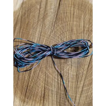 Šňůrka Ø0,8 mm duhová černá multicolor